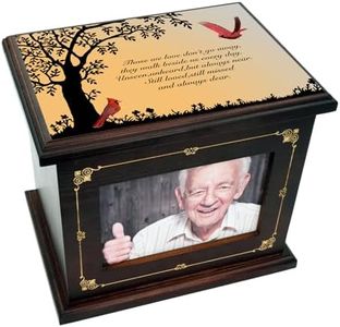 AODIYA Up to 270 lbs Large Wooden Cremation Urns for Adult Male Female Ashes, Funeral Memorial Urns for Human Ashes, Decorative Burial Urns Box and Casket for Men Women Ashes (Tree of Life)