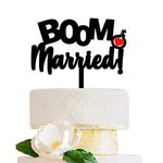 LOVENJOY Boom! Married Funny Wedding Cake Topper