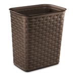 STERILITE Wastebaskt Weave Espresso, 8 in W, 12-5/8 in H, Plain