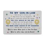 EE&YU Son in Law Gifts, Son in Law Birthday Card, Best Son in Law Gifts, Adult Son in Law Card, Future Groom Wedding Keepsake