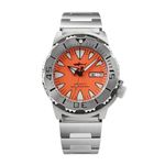 Heimdallr Watches for Men, NH36A Automatic Wristwatch 200M Diving Watch Sapphire Crystal Luminous Mens Watch with 316L Stainless Steel Bracelet V1 Version, Orange, dive watch