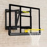 FORZA Wall Mounted Basketball Hoop | Outdoor/Indoor Basketball Hoop | Adjustable Height – Official Regulation Standard | Basketball Net, Hoop & Backboard