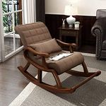 Lucky Wood Store Rocking Chair/Arm Chair/Relax Chair/Aaram Chair/Rocker Chair Sheesham Wood, Brown