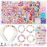 Bracelet Jewellery Making Kits for Girls, Funtopia 32 Types Beads DIY Arts and Crafts for Kids, Friendship Bracelets Necklace Headband Making Kit Birthday Gifts for Child Teenagers 5-14 Years Old