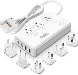 Ceptics 2000W Travel Voltage Converter for Hair Dryer & 200W Convert 220V to 110V for Curling Iron, Straightener, Chargers, Step Down World Power 4 USB Charging QC 3.0 SWadApt Type A, B, C, E/F, G, I