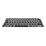 kwmobile Keyboard Cover Compatible with Apple MacBook Air 13" 2018 2019 2020 A1932 - QWERTY (Spain) Layout Keyboard Cover Silicone Skin - Black