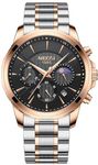 NIBOSI Classic Chronograph Stainless Steel Strap Men Watch Luminous Quartz Men Wrist Watch (Silver/Gold/Black)