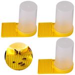 Bee Water Feeder,RoadLoo 3Pcs Plastic Bee Entry Feeder Beekeeping Supplies Beekeeping Equipment Accessories Liquid Feeding System Water Dispenser Bee Feeder Honey Beekeeping Equipment Easy to Use