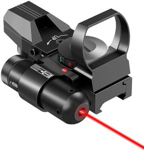 CVLIFE 1X22X33 Reflex Sight Red Dot Sight Red Green 4 Reticle Optics with Laser and Pressure Pad Switch for 20mm Rail