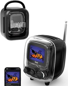 Divoom Tiivoo-2 Retro Bluetooth Speaker, FM Radio, Pixel Art Display, Black