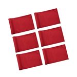 KINGTOP Golf Flag 8x6 Inch - Plain Red, 420D Nylon, Tube Inserted - Mini Practice Putting Green Flags for Yard, 6-Pack