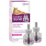 Comfort Zone Calming Diffuser Refill only, New 2X Pheromones for Cats Formula, 2 Pack