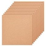 BENECREAT 10 Pack 30x30cm Non Adhesive Cork Board, 1mm Thick Cork Board Tiles Square Cork Tiles Coaster for Bulletin Boards, Wall Decoration, DIY Crafts