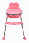 My Giraffe - 3 in 1 - Easy to Clean - Spotty Baby Dining Chair with Footrest, Adjustable Tray and Seat Belt (Pink), Upto 20 kgs