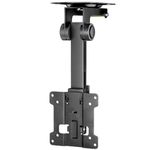 WORLDLIFT 13 to 27 inch Folding TV Ceiling Mount,Manual Flip Down TV Bracket up to 44lbs, Folding Tilt Pitched Roof and Under Cabinet Mounting,Height Adjustable,Max VESA 100x100mm, Black