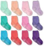 LA ACTIVE Non Slip Grip Ankle Boys and Girls Socks for Babies Toddlers and Kids