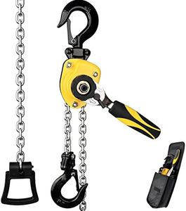 Chain Hoist 1/4 Ton 550Lbs Capacity Mini Puller 5FT Lift Small Come Along G80 Chain Ratchet Hoist with Hook Portable Manual Lever Hoist for Warehouse Automotive