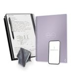 Rocketbook Smart Reusable Notebook - Lined Eco-Friendly Notebook with 1 Pilot Frixion Pen & 1 Microfiber Cloth Included - Lightspeed Lilac, Letter Size (8.5" x 11")