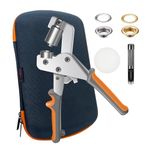 HAPDEN Heavy Duty Grommet Kit with Bag and 200 pcs 10mm Grommets, Complete Eyelet & Grommet Tool Kit for DIY Tarp Ring Repair and Installation