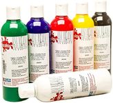 Scola Textile Fabric Paint, 6 Assorted Colours, 300 ml Bottles, School Supplies, Art and Crafts Projects, Children's Craft Projects, Ideal for Kids