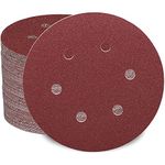 100PCS 150mm Sanding Discs Pads, Hook and Loop 40 60 80 120 180 240 320 400 600 1000 Grits Sand Sheets 6-Holes Sandpaper Assorted for Orbital Sander Discs