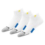 BLITZSOX TENNIS PRO Hi-Tech Performance Max Cushion Moisture Wicking White Tennis Socks for Men & Women Ankle Length, Pack of 3