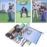 DUNGGLE Golf Towel 3 Pcs Funny Golf Club Clean Set for Golf Bags with Clip, Funny Gifts for Golf Fans