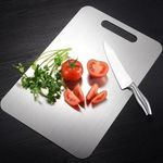 CSI INTERNATIONAL Chopping & Cutting Board for Kitchen Stainless Steel Multipurpose Chopper, Vegetables & Meat Cutting, Fruit Cutter, Heavy Durable Easy to Clean Chopping Board