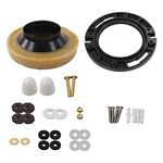 Toilet Bowl Sealing Kit Toilet Wax Rings Retainer Washers Flange Plate Toilet Installation Accessories Toilet Sealing Anchor Srewbolt Fits for Most Standard Toilets