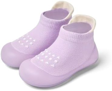 Bearbay Baby Sock Shoes Baby Walking Shoes Infant Non-Slip Breathable Slippers with Soft Rubber Sole Baby Boys Girls Sneakers Purple