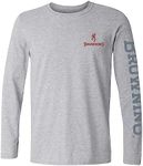 Browning Men's Buckmark T-Shirt, Outdoors Long Sleeve Graphic Tees, Hunt Tough (Sport Gray)