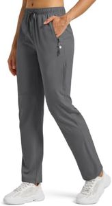 Willit Women's Hiking Pants Quick Dry Cargo Pants Lightweight Water Resistant Travel Golf Pockets Deep Gray M