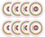 Rollerex Lollipop Boardwalk Inline Skate Wheels (8-Pack with Bearings, Spacers and Washers) (Various Size Options Available) Use on Roller Blades (80mm)