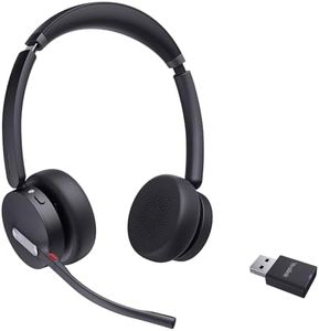 Yealink WH64 Hybrid with DECT Dongle, 492ft Range, 32 Talk Time Bluetooth Headset for Teams, Zoom Skype UC, 3X Mic Noise Cancelling, Headset PC Phone