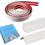 Inside & Outside Corner Trim, Peel and Stick Wall Molding Trim 3D DIY Decorative Lines for Wall Floor Window Door Ceiling and More,Flexible,Self-Adhesive,1.5in x 16ft, White