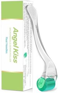 Angel Kiss 192 Derma Roller REAL NEEDLES Microneedling Roller 0.25 mm Stainless Steel Needles - Microneedle Roller for Face - w/Storage Case