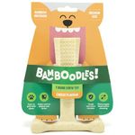Bamboodles T-Bone Dog Chew Toy – Medium | Cheese Flavour | Long Lasting Natural Dog Chew for Small Dogs and Puppies | Durable, Safe and Satisfying Chew Stick