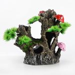 Saim Tree Trunk with Mushrooms Aqua