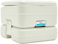 Hi-Gear Portable Flush Toilet with 13L Fresh Water & 10L Waste Tank, Lightweight, Durable, Hygienic, Easy to Clean, Ideal for in an Emergency, Camping, Festivals, Fishing Trips and Boating, Cream