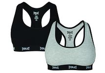 Everlast Womens Casual Sports Bra, COM B: Grey, Black, Medium US