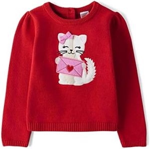 Gymboree Girls' and Toddler Long Sleeve Sweaters, vday cat, 5T, Vday Cat, 5 Years