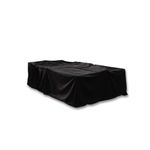 KHOOBREZ Indoor & Outdoor Patio Furniture Cover for Dining Table – Heavy-Duty Dust-Resistant Garden Furniture Protector, Water-Resistant Outdoor Table Cover, 90" x 63" x 28", Black (AS2)