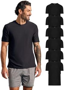 True Classic Workout Shirts for Men – Tank Tops for Men, Muscle Shirt and Mens Shirts for Gym, Quick-Dry Workout Tee, Pack of 6, Black, L
