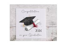 Graduation card, congratulations on your graduation, well done, you did it, graduation 2024, class of 2024