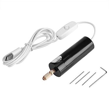 Lazmin Mini Taladro de Mano, pequeños taladros eléctricos portátiles, Taladro Micro USB de Mano con bits de 3 Piezas DC 5V