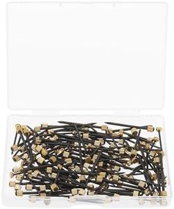 SING F LTD 150Pcs Picture Hanging Nails Brass Head Wall Decorative Nails 3 Sizes 1.3/1.4/1.8mm for Woodworking and Hanging Picture Frames