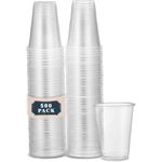 ilovepackaging 500x Plastic Disposable Drink Cups for Water Coolers Camping Travel Parties and Events (500 x 7 Ounce/180 Millilitre Cups) (500 Pack)