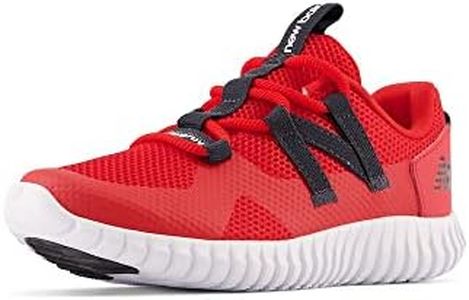 New Balance Unisex-Child Playgruv V2 Bungee Sneaker, True Red/Phantom, 5 Wide Toddler