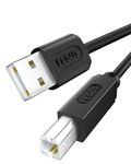 FEDUS Usb Printer Cable, Usb A To Male To Usb B 2.0 Cable Cord Compatible With Printers, Scanner For Brother Dell, Hp, Epson, Canon, Xerox, Samsung, Epson (0.5 Meter), Black