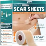 Silicone Scar Sheets, Silicone Scar Tape for Surgical Scars - 60" x 1.6" Roll - 1.5M, Medical Grade Reusable Scar Removal for Keloid, C-Section, and Tummy Tuck